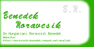 benedek moravcsik business card